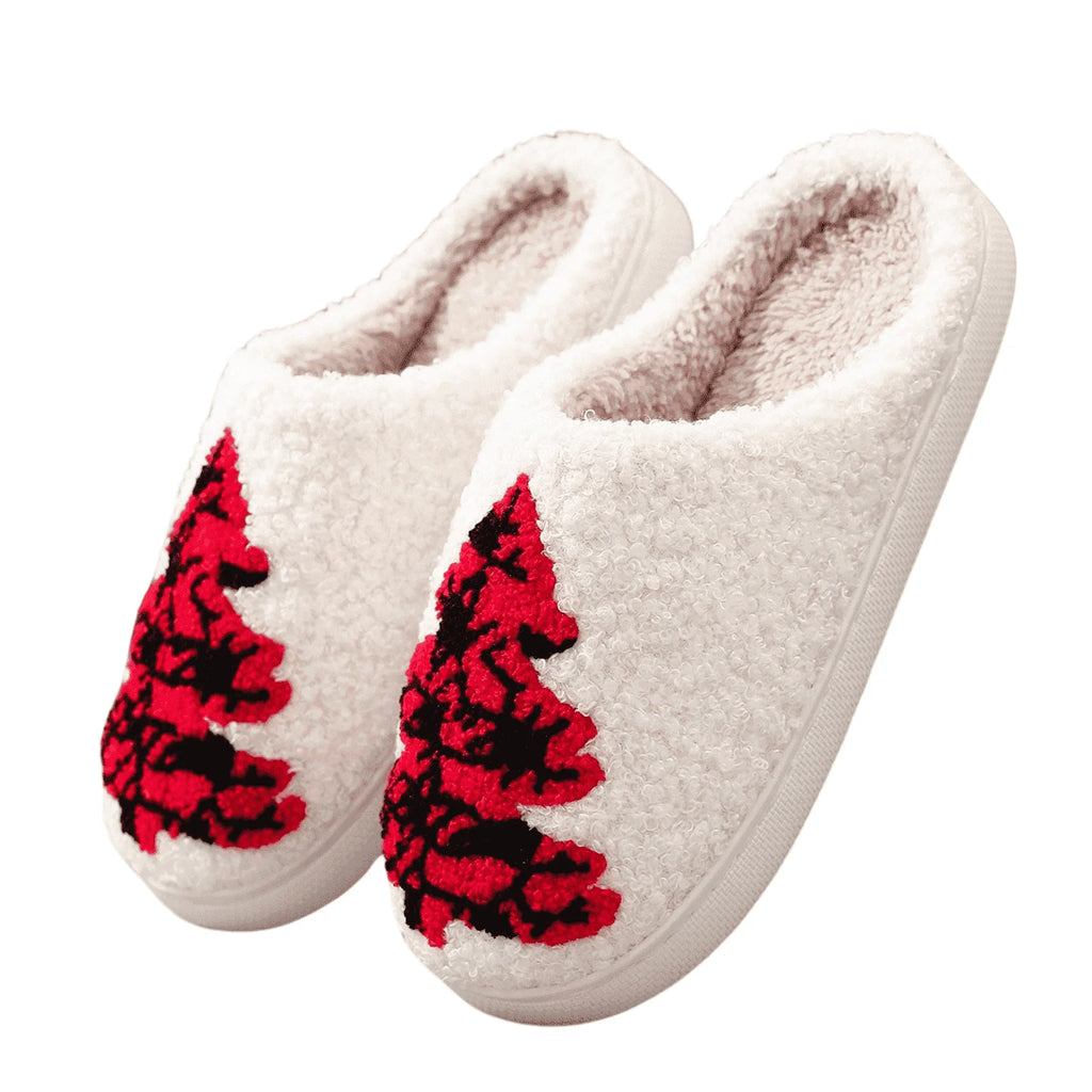 Christmas Reindeer Slippers for Womens Mens Plush Warm Santa Claus Slippers Fuzzy House Slippers Christmas Gifts for Girls Women Girlfriend