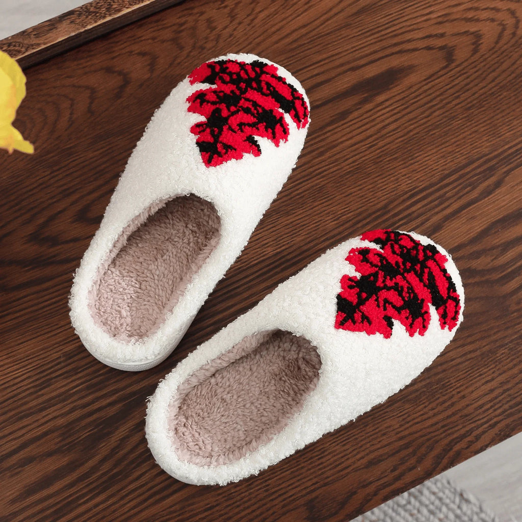 Christmas Reindeer Slippers for Womens Mens Plush Warm Santa Claus Slippers Fuzzy House Slippers Christmas Gifts for Girls Women Girlfriend