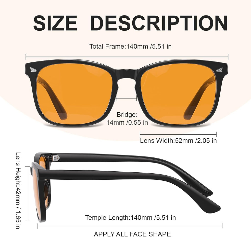 Blue Light Glasses for Woman/Men Computer Blue Light Glasses (Gaming Lenses)