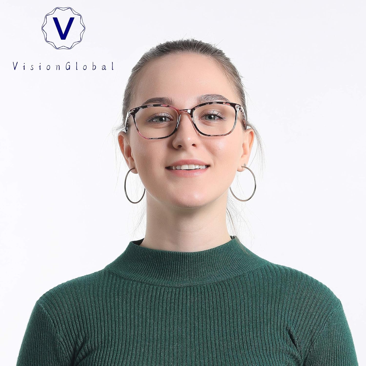 Blue Light Blocking Glasses for Women, anti Eyestrain, Computer Reading, TV Glasses, Stylish Square Frame, anti Glare(No Magnification)