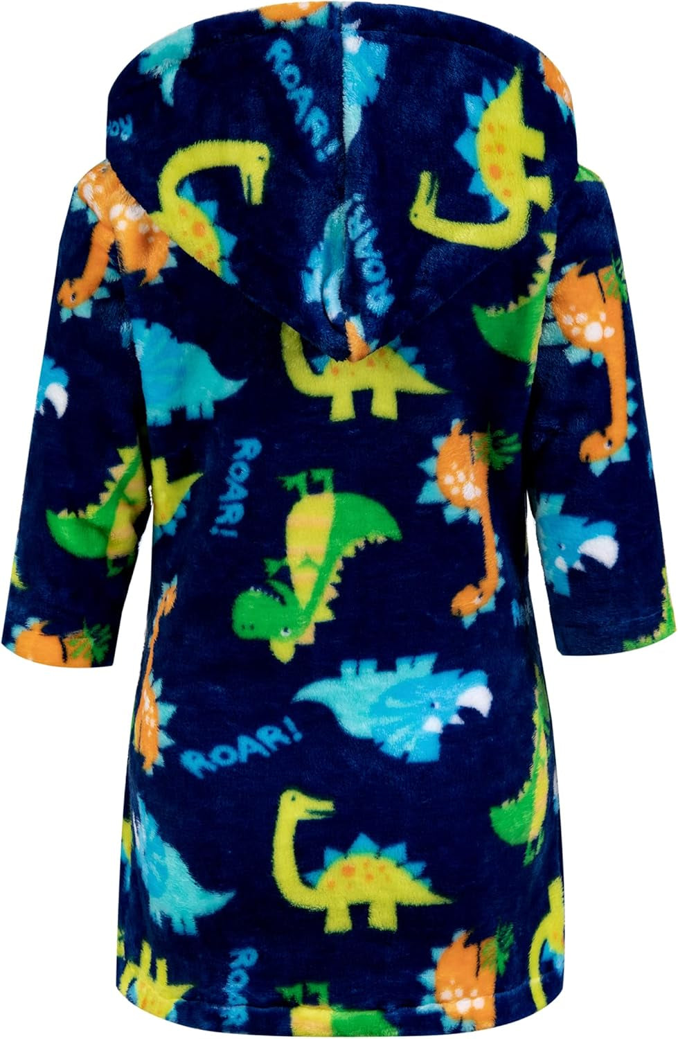 Boys Girls Robe Toddler Hooded Cartoon Dinodaur Plush Bathrobe for Boys Girls