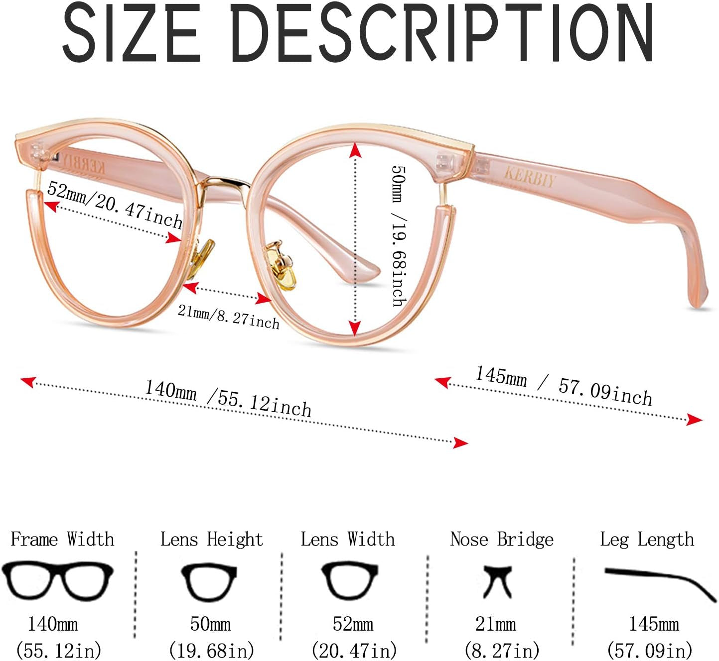 Eyeglass Frames for Women Nerd Glasses for Women Blue Light Blocking Glasses