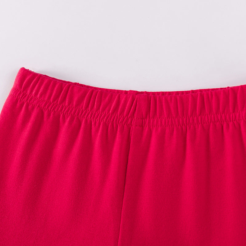 Spring and Autumn Girls Hearts and Christmas Tree Pattern Long Sleeves Sweatshirt and Pants Clothing Set